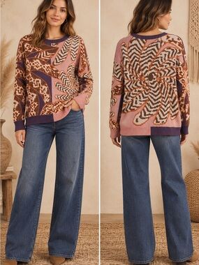 Fate Abstract Crewneck Sweater (090677) 🍂 ☀️